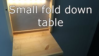 Small fold down desk with LEDlight [upl. by Einor]