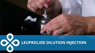 Leuprolide Dilution Injection Home Demonstration [upl. by Shaffert786]