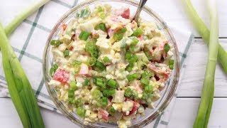 Cottage Cheese Crab Salad  Healthy Salad Recipe  Protein salad [upl. by Acirrej]