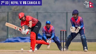 Nepal A vs Canada XI 2nd OD Live [upl. by Refinney]