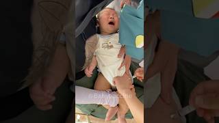 Baby Vaccine action at hospital 🏥 and funny 😂 baby love cute family babygirl happy funny [upl. by Alberta511]