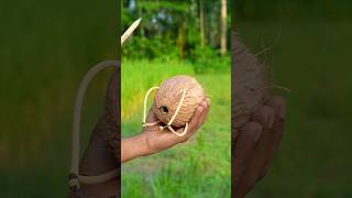 Bamboo Creations with Coconut Slingshots Bamboo Diy coconut Bambooart [upl. by Adnahsat766]