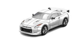 5 Nishan GTR Car Design in SolidWorks [upl. by Dloreg]