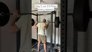 StrongLifts 5x5  Day 2  Squat 65KG up 5kg [upl. by Imray]