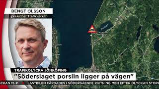 Trafikolycka på E4an  quotRisk för långa köerquot  Nyheterna TV4 [upl. by Rainger]