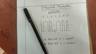 How to Draw Differential Manchester Encoding  Digital to Digital Conversation  Emtiaz  CSE JNU [upl. by Nylednarb]