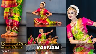 Varnam  Bharatanatyam Arangetram Dance 4  Indian Classical Dance  Dance  Yasvi [upl. by Rokach]