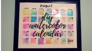 DIY WATERCOLOR CALENDAR [upl. by Pironi252]