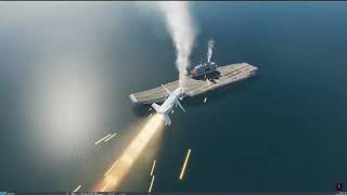 DCS  Flip in his F18C striking enemy ship and defending [upl. by Zebadiah]