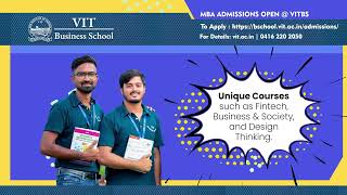 MBA 2024 Applications Open  MBA 2 Years Programme  VIT Business School  MBA 202425 Admissions [upl. by Tess]