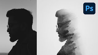 Create a Double Exposure in 74 Seconds with Photoshop [upl. by Flip]