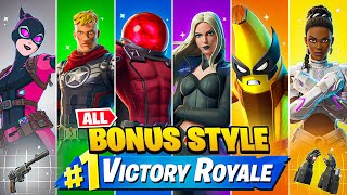 Winning With EVERY Season 4 BONUS Style in Fortnite [upl. by Natsuj]