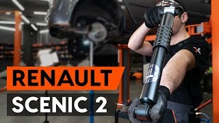 Jak wymienić amortyzatory tylne w RENAULT SCENIC 2 JM PORADNIK AUTODOC [upl. by Niltag84]