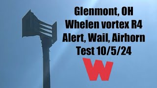 Whelen vortex R4  Alert Wail Airhorn test Glenmont OH 10524 [upl. by Alraep975]