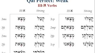 Basics of Biblical Hebrew Ch14 3rd א Weak Verbs [upl. by Starinsky]