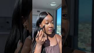 GRWM Huda beauty easy blur foundation 500 G Mocha  Huda Beauty Icy eyeshadow palette [upl. by Tegan]