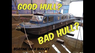 Dry docking checking the hull and blacking of our DIY project narrowboat Boating on a Budget Ep6 [upl. by Zildjian]