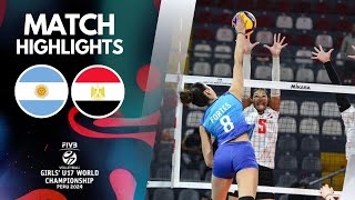 ARGENTINA 🆚 EGIPTO 4K  Highlights  Girls U17 World Championship 2024 [upl. by Pihc]