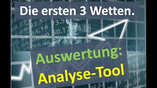 Sportwetten Wettanalyse Tool erste Auswertung [upl. by Orodisi]