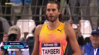 Gianmarco Tamberi vince la Diamond League 2024 saltando 234 a Bruxelles [upl. by Afirahs]