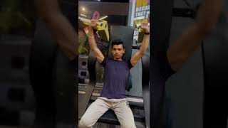 Shoulder press gym exercise subscribe like share video shorts [upl. by Lebana]