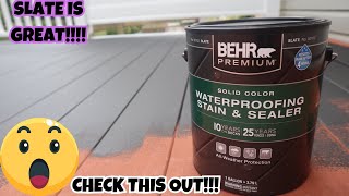 SC102 Slate Solid Color Waterproofing Exterior Wood Stain and Sealer [upl. by Cazzie]