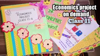 Economics project on demand class 11  economics project 😊 [upl. by Klotz917]