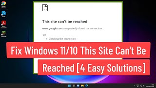 Fix Windows 1110 This Site Can’t Be Reached 4 Easy Solutions [upl. by Dawn972]