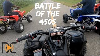 450 SHOOTOUT KFX VS TRX VS YFZ [upl. by Nahgen5]