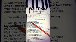 Well Done song Lyrics acapella lyrics viral shorts [upl. by Pellegrini383]