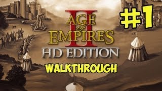 Age of Empires 2 HD Walkthrough  Part 1 A New Age Begins NEW HD Version Gameplay [upl. by Enyahc]