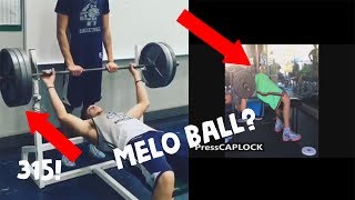 Lamelo Ball Vs Liangelo Ball Benchpress [upl. by Fleeta867]