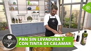 Cómetelo  Cómo hacer en cinco minutos pan sin levadura y con tinta de calamar [upl. by Rika]