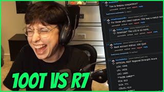 Caedrel Reacts To Reddit After The 100T VS R7 Series [upl. by Tnarud]