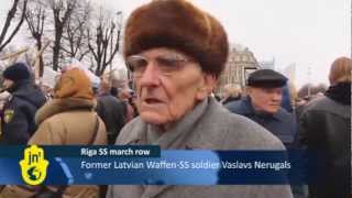 Latvians Honour WaffenSS Veterans March on Latvian Legion Day Honours Soldiers for Nazi Germany [upl. by Lankton]