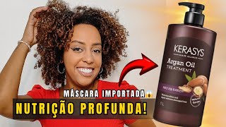 Resenha Completa Máscara Argan Oil Kerasys em cabelos cacheados  Vale a Pena cachosdasamy [upl. by Acsisnarf]