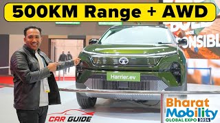 Tata Harrier EV with AWD  500KM Range  5 Star Safety  Tatas Next Electric Car in India [upl. by Gal]