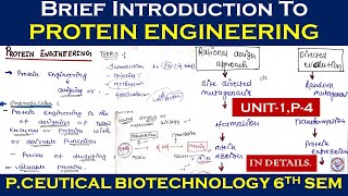 Protein Engineering  Brief Introduction to Protein engineering  methods  Application  B pharmacy [upl. by Osswald]