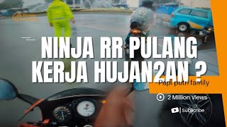 NINJA RR PULANG KERJA HUJANHUJANAN DI JAKARTA   KAWASAKI NINJA RR 150 OLD [upl. by Cocke371]