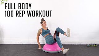 100 Rep Full Body BOSU® Workout  Balance Trainer and Fabric Bands Workout with Trainer Kaitlin [upl. by Zetana]