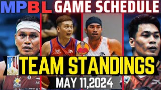 MJ AYAAY PUMOSTE NG 14 POINTS MPBL TEAM STANDINGS MAY 112024MPBL GAME SCHEDULE MAY 132024 [upl. by Ahsitniuq]