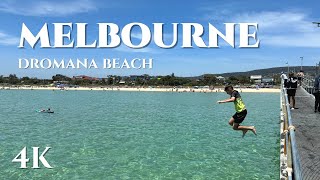 4K WALK Melbourne Australia Dromana Beach tour 2024 4K HDR 60fps [upl. by Ibba]