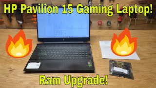 HP Pavilion 15 Gaming Laptop 32GB Ram Upgrade How to Install Ram on HP Pavilion Laptop DDR4 32GB [upl. by Clarhe]