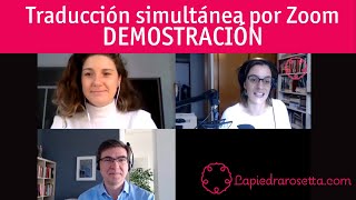 Traducción simultánea por Zoom  DEMOSTRACIÓN [upl. by Warfold680]