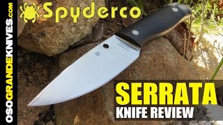 Spyderco Serrata Fixed Blade Knife Review  OsoGrandeKnives [upl. by Akimik]