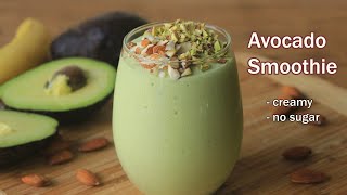 Avocado Smoothie  Avocado Banana Smoothie Recipe  Easy Smoothie Recipe [upl. by Yalonda]