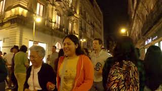 Walking at Night in Mexico City from the Park Near Bella Artes to the Zocalo in 4k March 19 2024 [upl. by Onahpets]