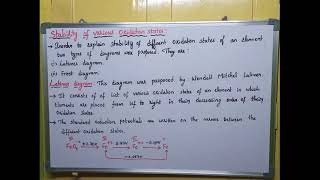 Stability of oxidation states latimer diagram [upl. by Ayala841]