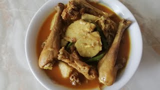 পঞ্চমূখী কচু দিয়ে মুরগির মাংস রান্না ll Chicken with Ponchomukhi Kochur Curry Recipe ll [upl. by Edroi]