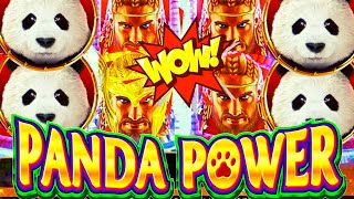 ★BIG WIN★ PANDA POWER THUNDER WARRIOR Slot Machine KONAMI GAMING [upl. by Clarke]